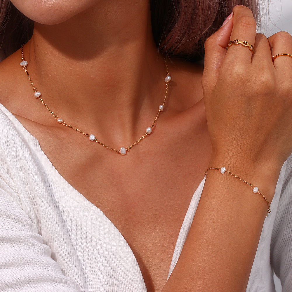 Minimalistische Parelketting Armband