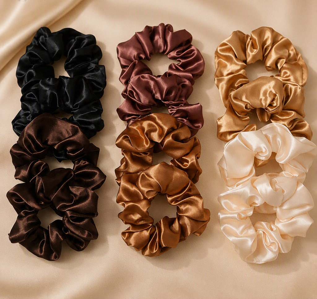 Set van Satijnen Haarscrunchies (12-pack)